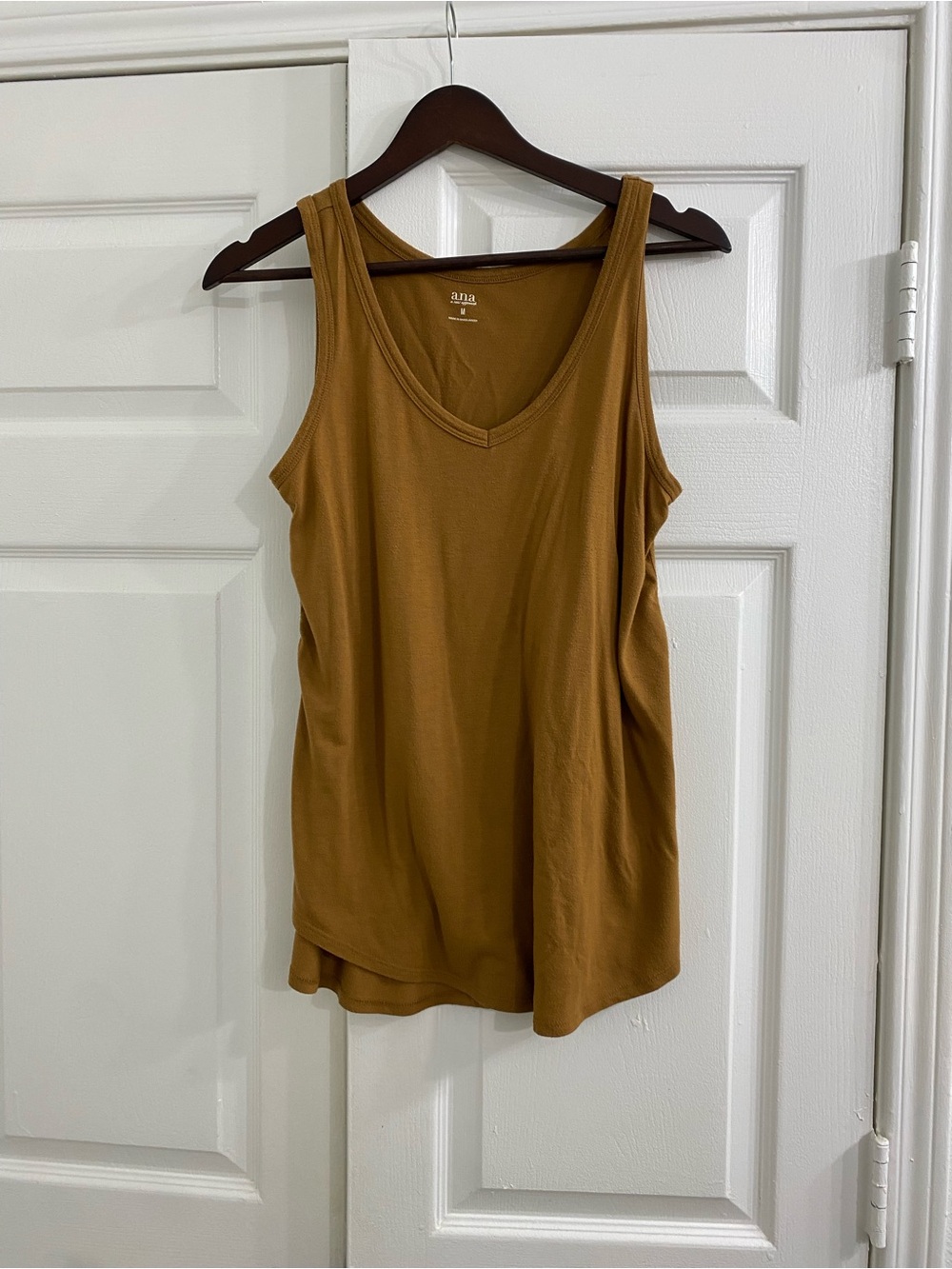 a.n.a V-Neck Tank Top in Mustard